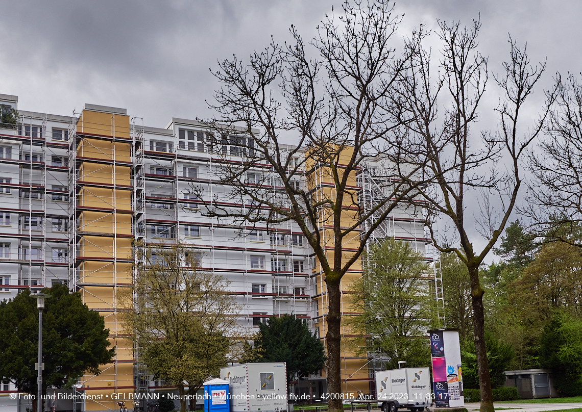 24.04.2023 - Baustelle der Großsanierung Kurt-Eisner-Straße in Neuperlach